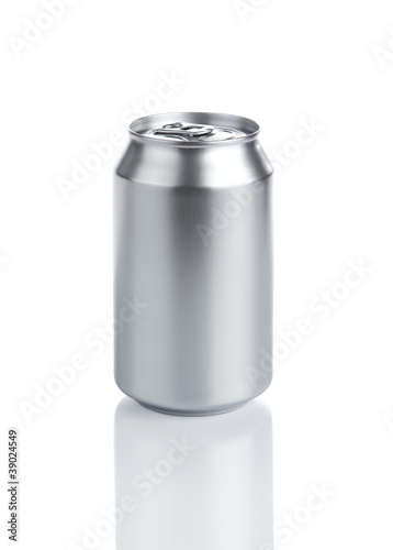 Photo: Blank aluminum soda can isolared on white background Blank aluminum soda can isolared on white background