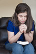 Hispanic Young Woman Praying