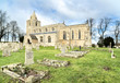 English village church and cemetery