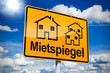 Ortseingangsschild mit Mietspiegel