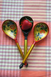 Russian spoons with an ornament of "Hohloma"