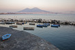 boats and Vesuvius