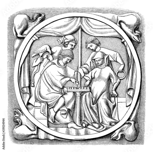Vektor: Mirror from fifteenth century- Louvre Museum Paris France Mirror from fifteenth century- Louvre Museum Paris France
