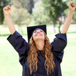 Happy graduation student