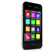 Smartphone stehend mit Apps Smartphone stehend mit Apps