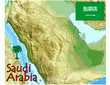 saudi arabia map flag emblem