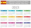 2013_Type-1_Spanish_Calendar_Mon-Sun
