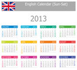 2013_Type-1_English_Calendar_Sun-Sat 2013_Type-1_English_Calendar_Sun-Sat