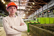 Foreman in the workshop of machinery plant