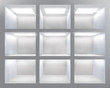 Vector: Shelves. Vector illustration. Shelves. Vector illustration.