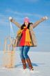 frau winter spaß