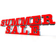 Illustration: Summer Sale 3d over white background Summer Sale 3d over white background