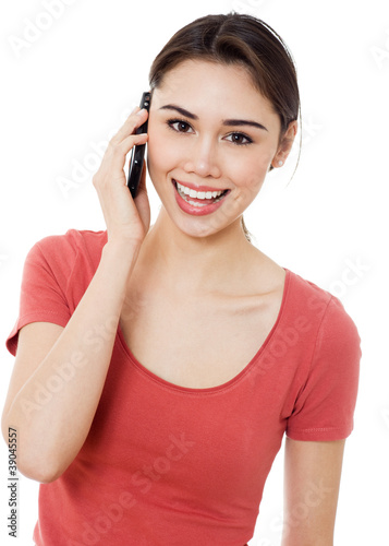 Photo: Girl with mobile phone Girl with mobile phone