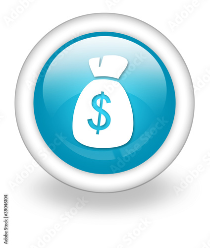 Blue Dollar Icon