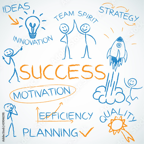 Vector: Concept, Success, Crayon Concept, Success, Crayon
