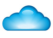 Blue glossy cloud