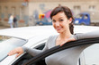 Smiling female driver