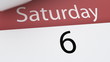 Calendar (week), 3d animation