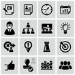 Business strategy icons set.