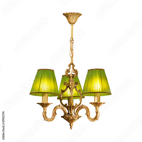 Photo: Vintage chandelier isolated on white Vintage chandelier isolated on white