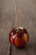 Taffy apple on a stick