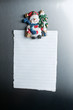 Christmas blank note on the fridge