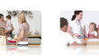 Hand scrolling through and activating family videos