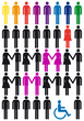 diversity, vector people icon set