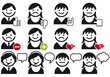 avatars, vector people icon set