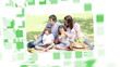 Montage about families in a park