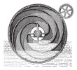 Vector: Turbine wheel, vintage engraving. Turbine wheel, vintage engraving.