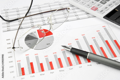 Photo: Business Chart Red Business Chart Red