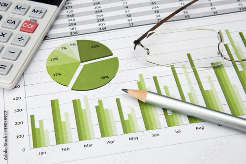 Photo: Business Chart green Business Chart green