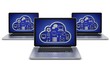 Laptop mit cloud