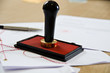 Stamp that is used by a notary public and signed document