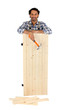 Photo: Smiling carpenter, studio shot Smiling carpenter, studio shot