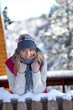 young woman on a winter vacation