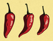 Three Jalapeno Peppers
