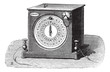 Receiver's dial telegraph, vintage engraving.