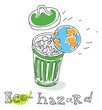 Eco hazard, vector drawing