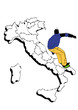 Vector: snowboard in italy snowboard in italy