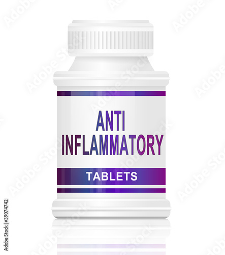 Illustration: Anti inflammatory medication. Anti inflammatory medication.