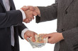 Two businessmen and paying money