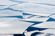 Frozen sea with big ice floes