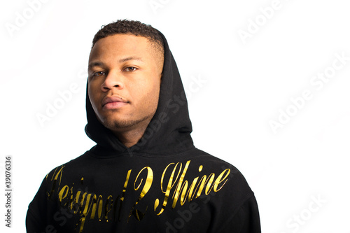Photo: Male wearing a hoody Male wearing a hoody