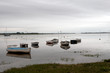 Dinghies floating on the tide