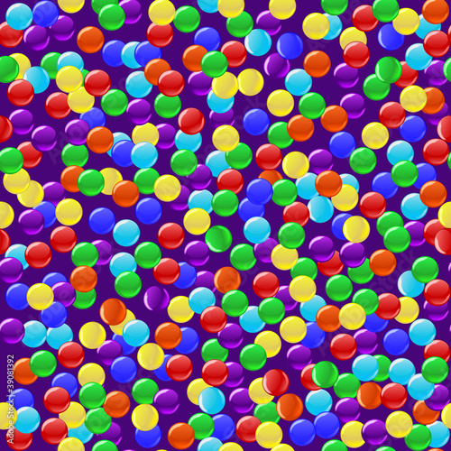 Vector: Delicious colorful candies seamless background Delicious colorful candies seamless background