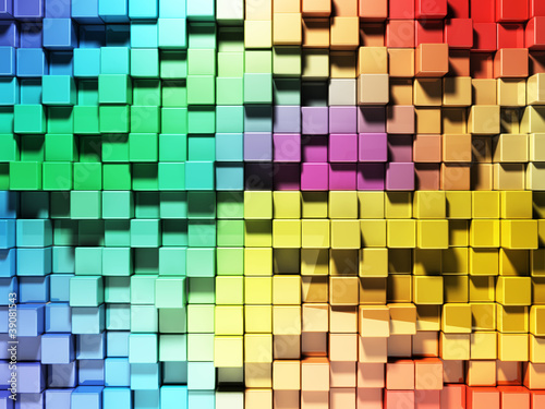 Illustration: Rainbow wall 3d Rainbow wall 3d