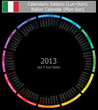 2013 Type-1 Italian circle calendar on black