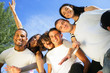 Group of friends stood in park